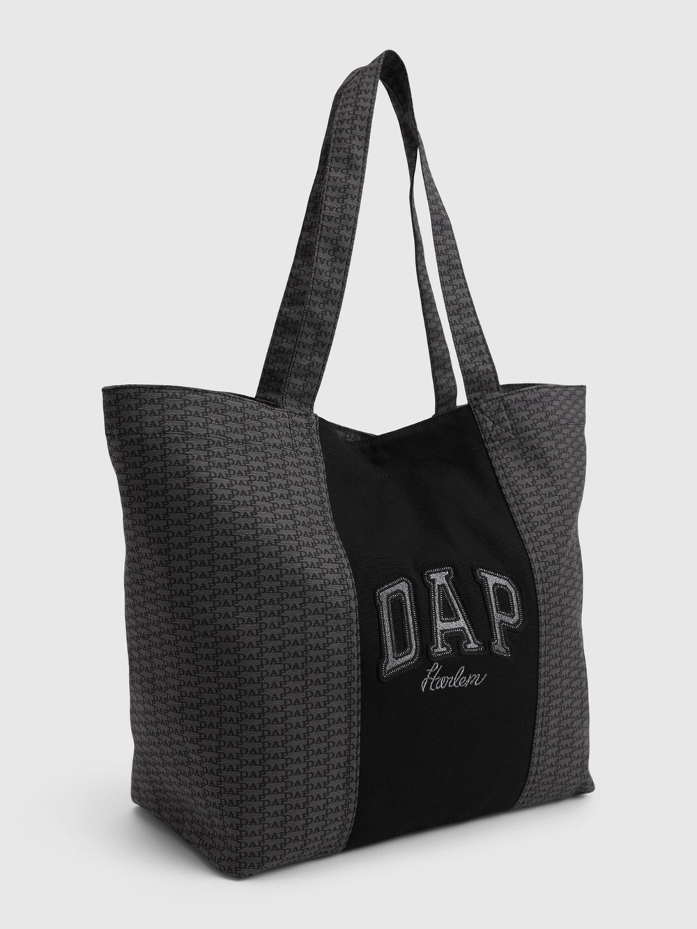 Gap and Dapper Dan DAP Harlem Tote Bag Black Monogram Limited Detachable Pouch